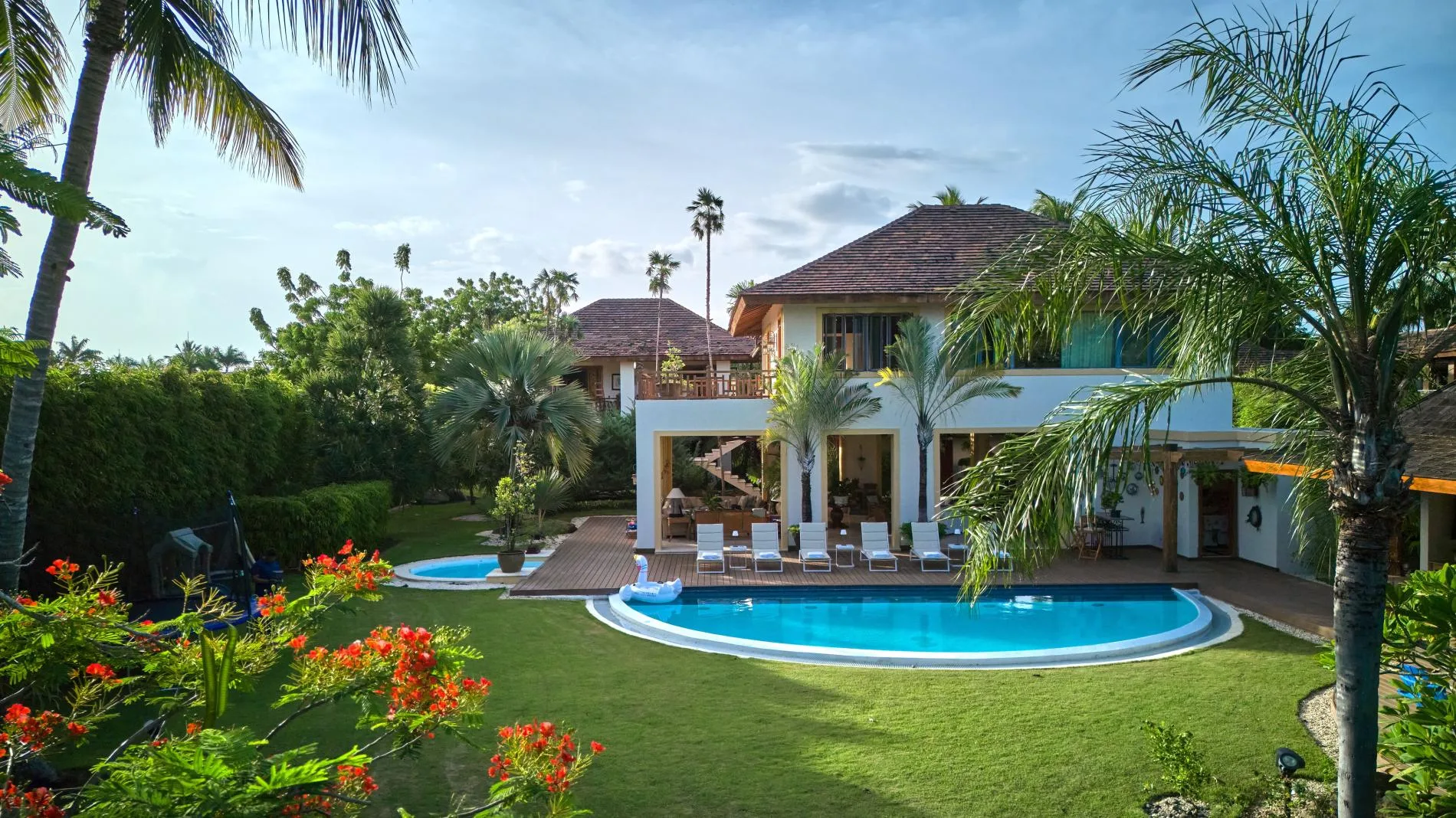 Garden pool at a villa in Bahía Chavón, near the Marina — Casa de Campo®