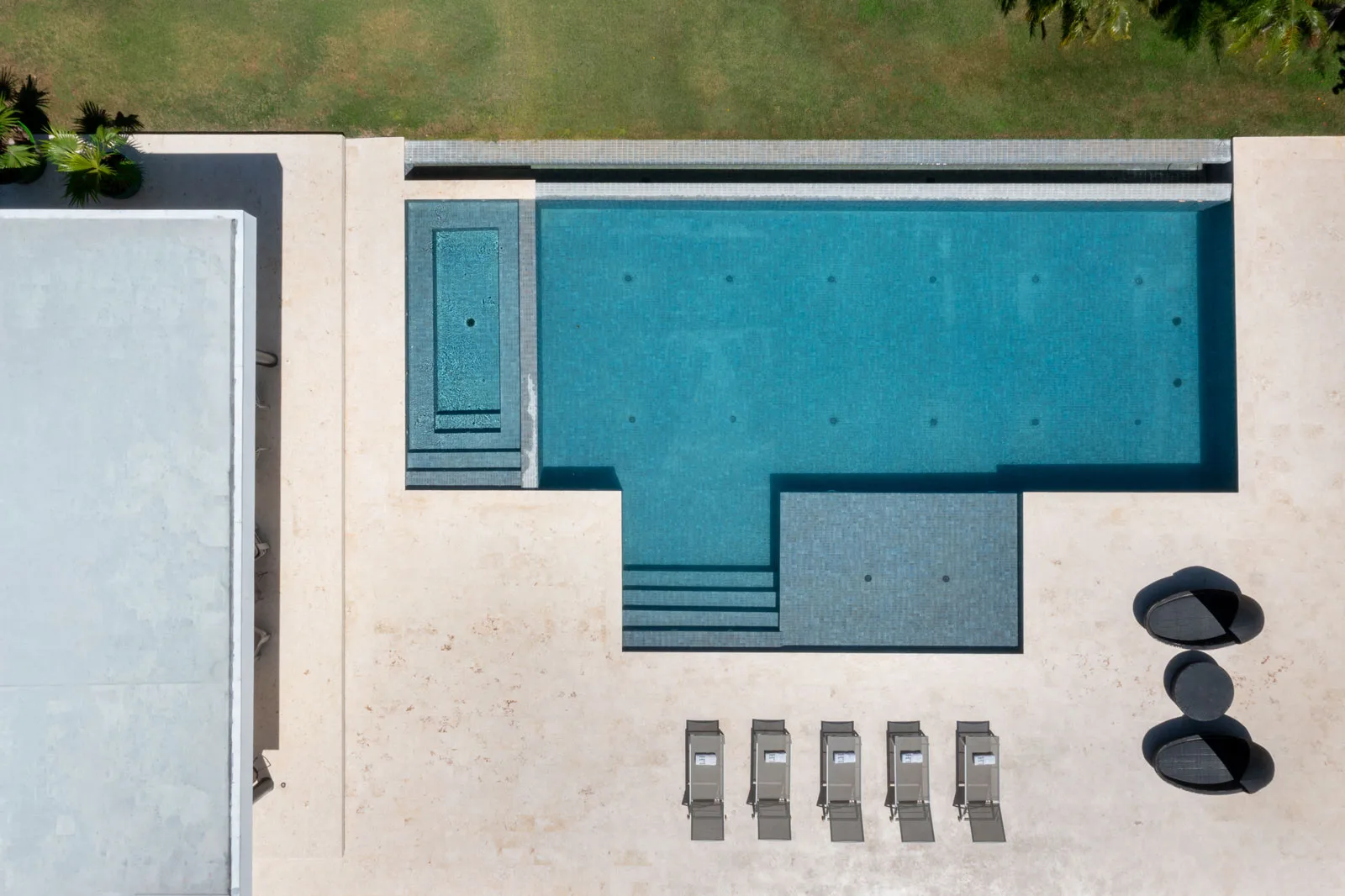 El Batey 11 aerial view of the pool, Casa de Campo®