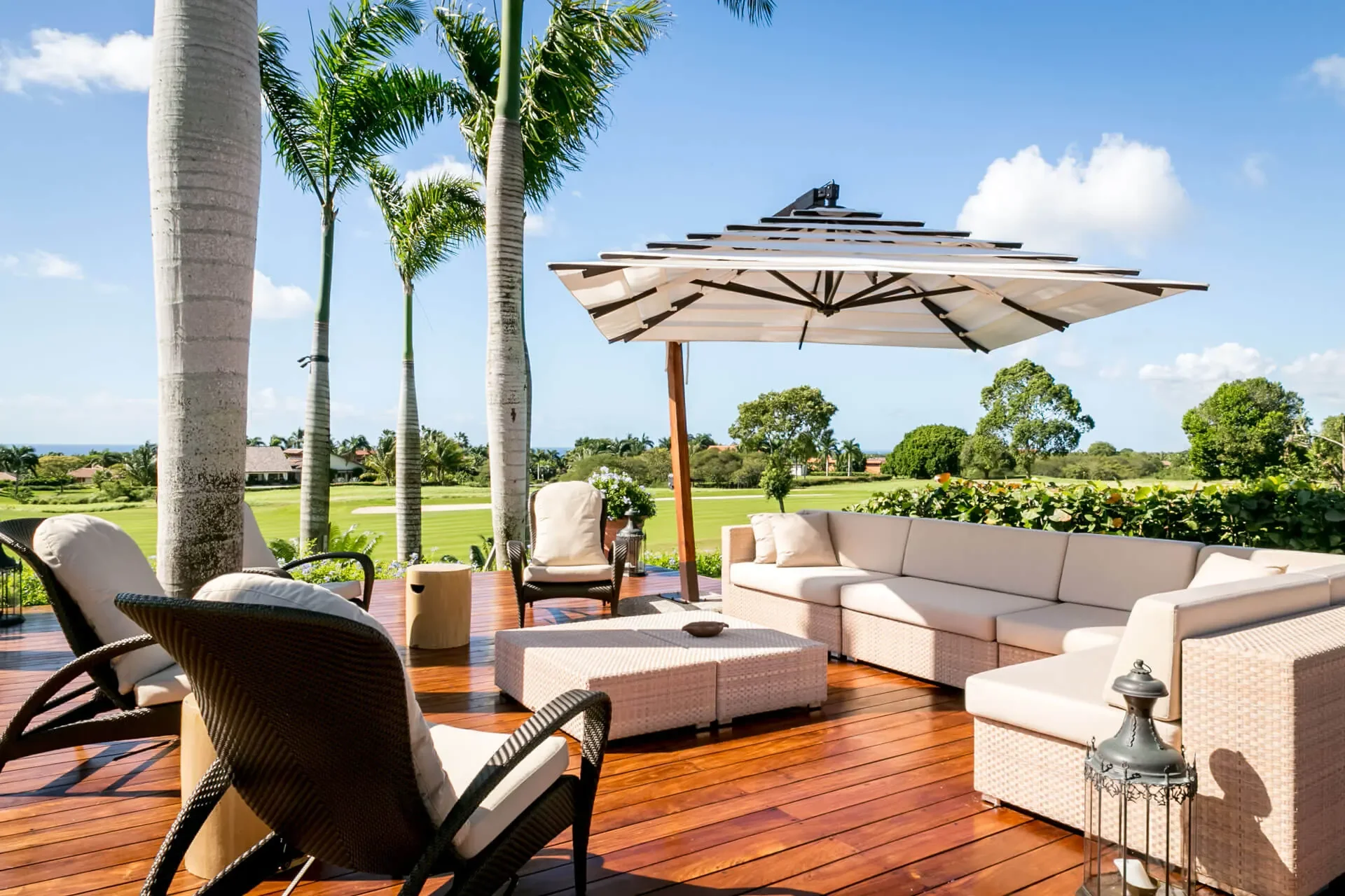 Terrace facing the fairway at Riomar 7, a CPH villa — Casa de Campo® Resort, Dominican Republic