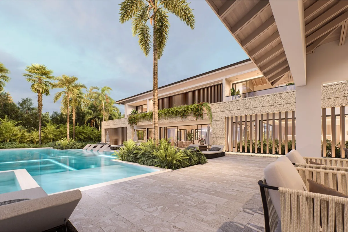 Rendering of the pool and terrace lounge, Barranca Este 74, Barranca Este, Casa de Campo®