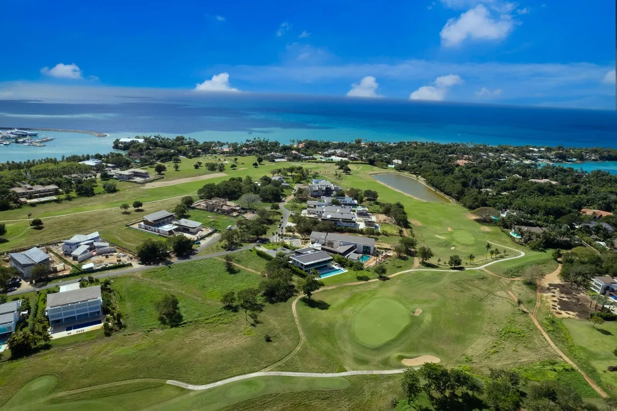 Aerial view of El Valle with the golf course and sea, El Valle 6, El Valle, Casa de Campo®