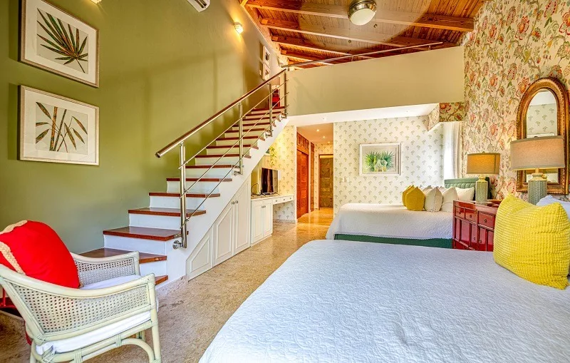 Bedroom with staircase to a mezzanine, Las Cañas I 37, Las Cañas, Casa de Campo®