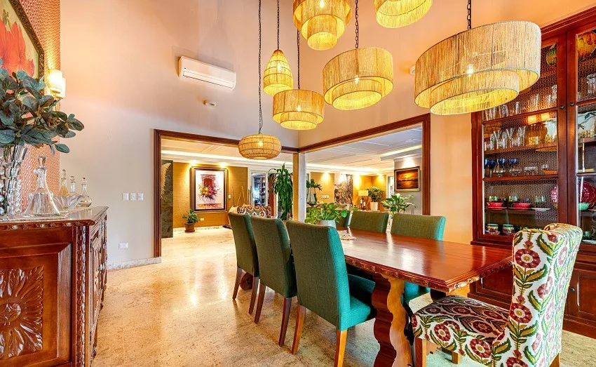 Dining room with pendant lights and bar, Las Cañas I 37, Las Cañas, Casa de Campo®