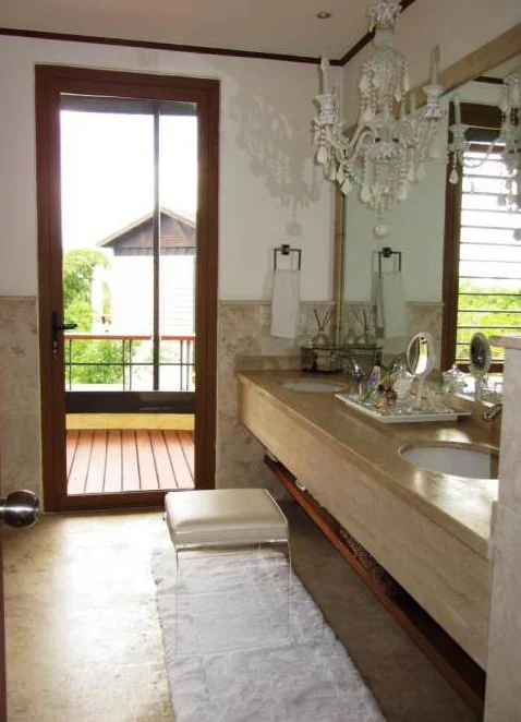 Master bathroom vanity with door to the private balcony, Los Altos I Penthouse, Los Altos, Casa de Campo®