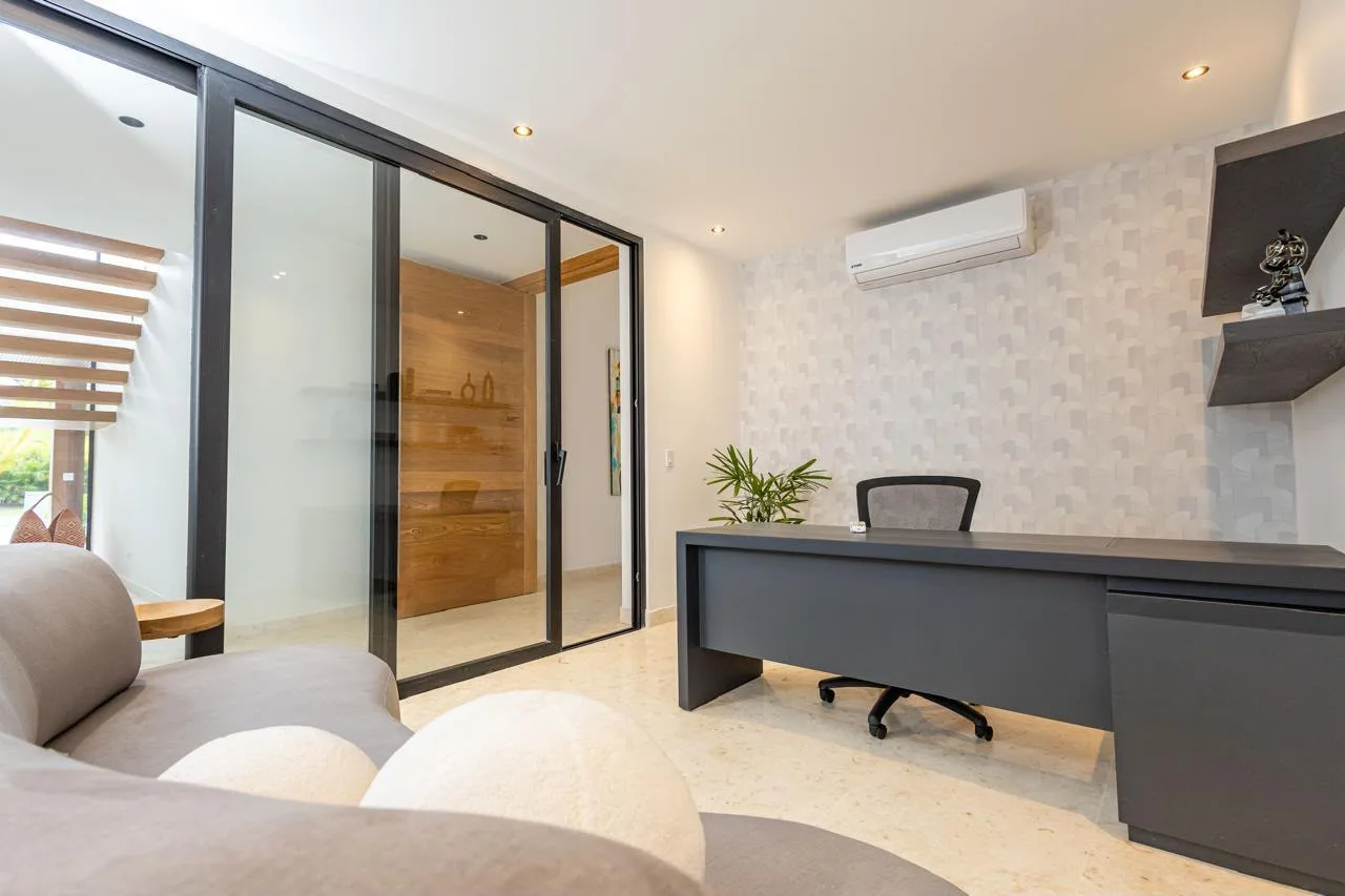 Study with desk and glass doors, Barranca Este 14, Barranca Este, Casa de Campo®